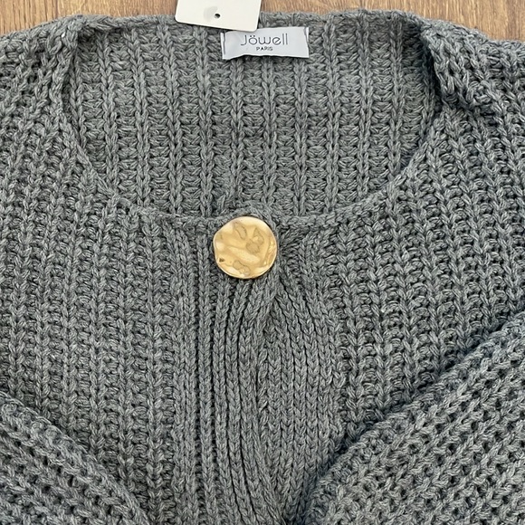 MADE IN ITALY OVERSIZED FABULOUS GOLD BUTTON
CARDIGAN SWEATER - Picture 4 of 6